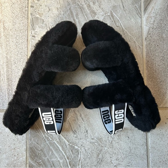 NWOB UGG Women’s Oh Yeah Black Slide Slipper, Size 10 - Picture 6 of 9